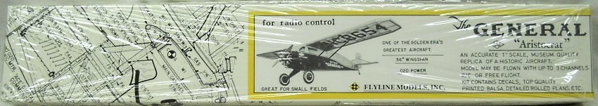 Flyline Models 1/12 The General Airplanes Corp Aristocrat - 36 inch Wingspan for RC / Free Flight or Static Display, 105 plastic model kit